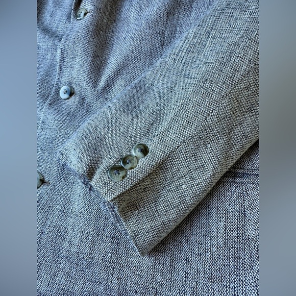 Bert Pulitzer Collector’s Edition Pure Silk Tan Gray Blazer Sport Coat Men’s 42 - Picture 9 of 12